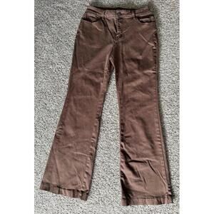 Ethyl Clothing Womens Brown Boot Cut Pants Size 8 Stretch Flare Casual